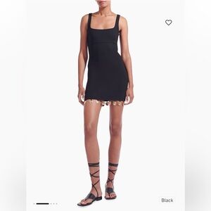 Elegant Black Dress with Gold Accents